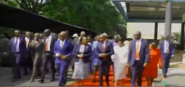Kindiki walks from former office in Harambee to KICC