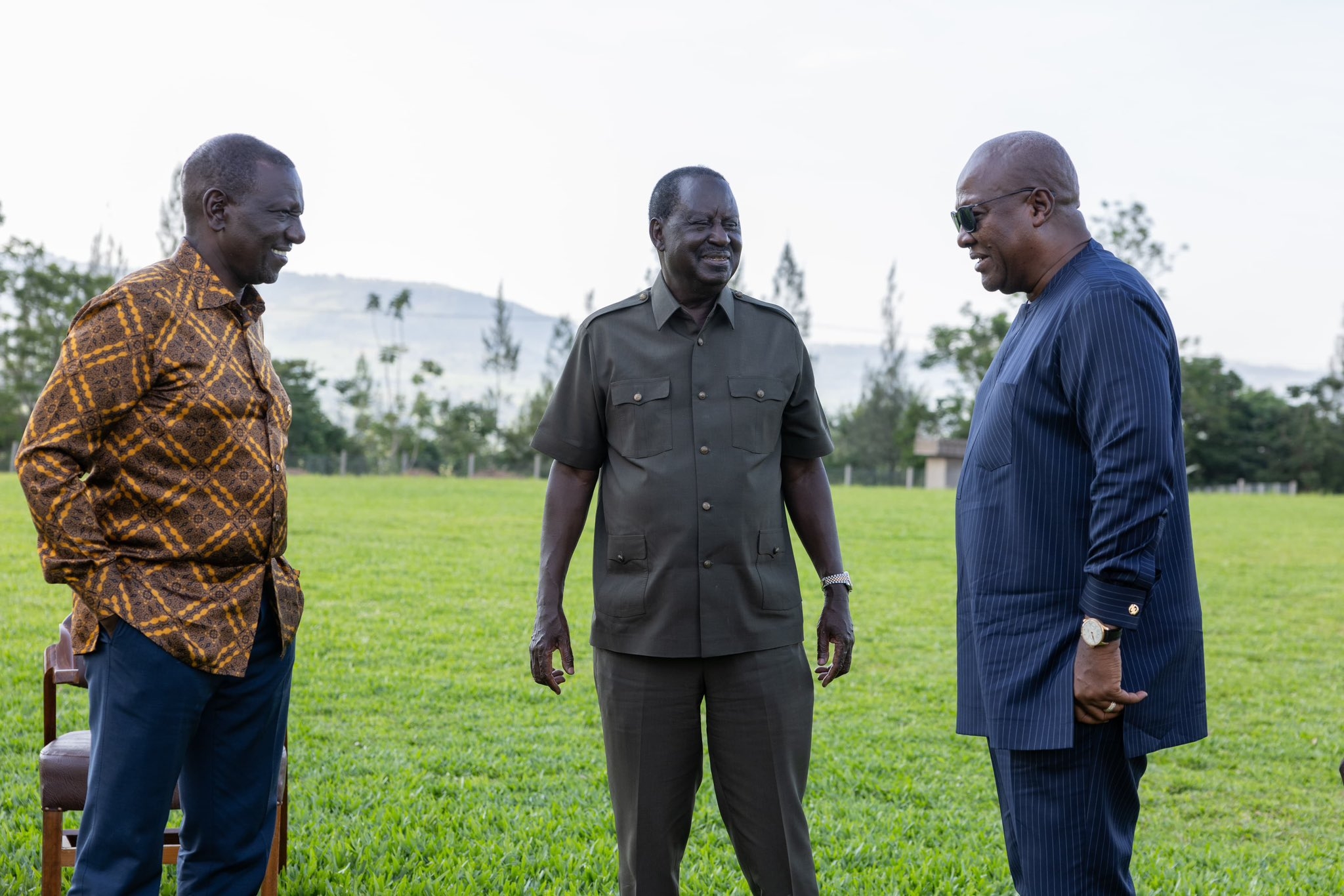 [PHOTOS] Ruto hosts Raila, Ghana president-elect at his Kilgoris home
