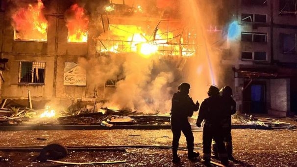 Russian strike kills 11 in town near Donetsk, Ukraine says