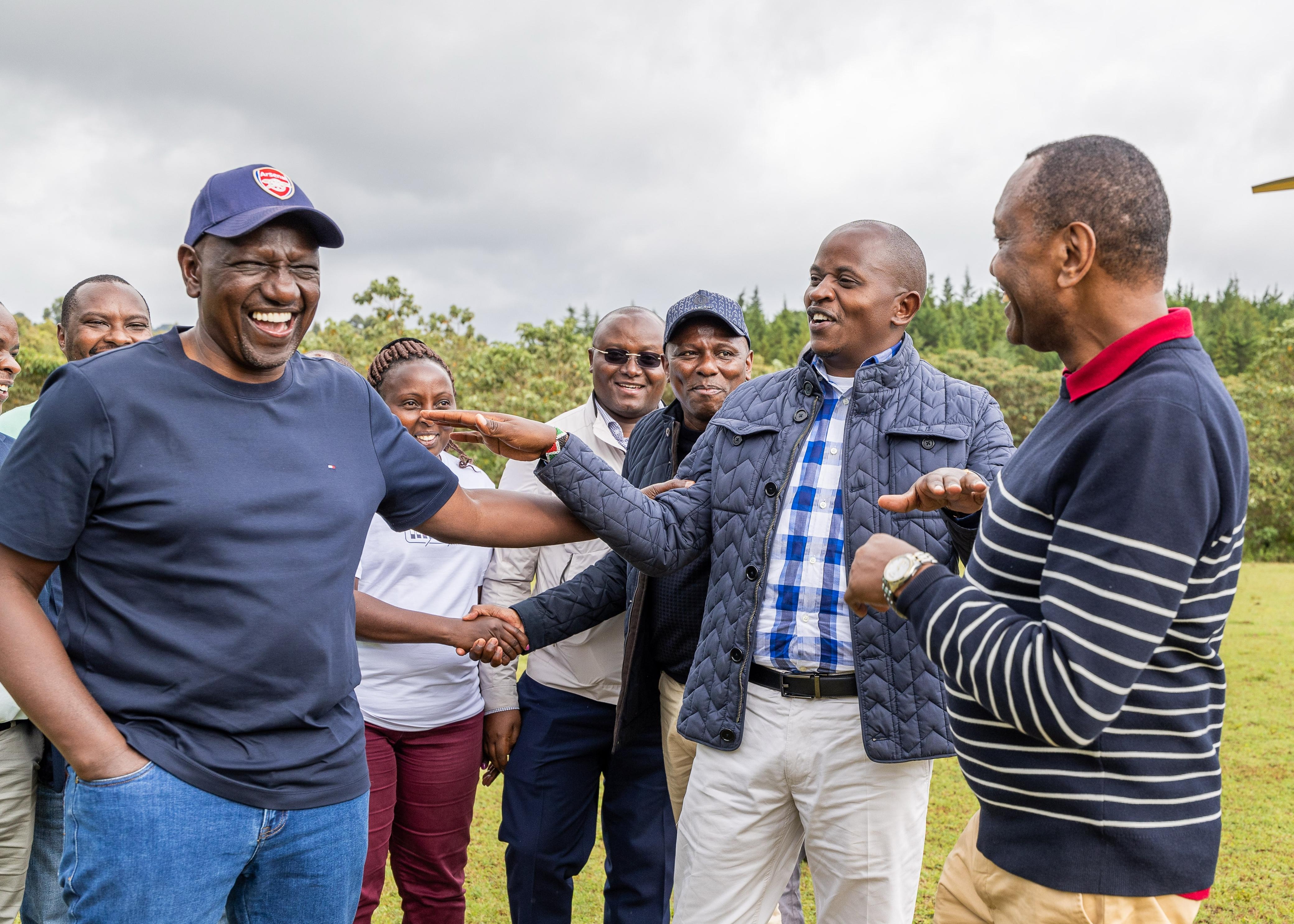 [PHOTOS] Ruto arrives in Sagana ahead of Mt Kenya tour