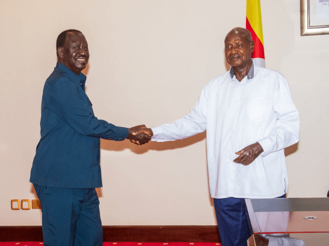 Raila briefs Museveni on South Sudan crisis
