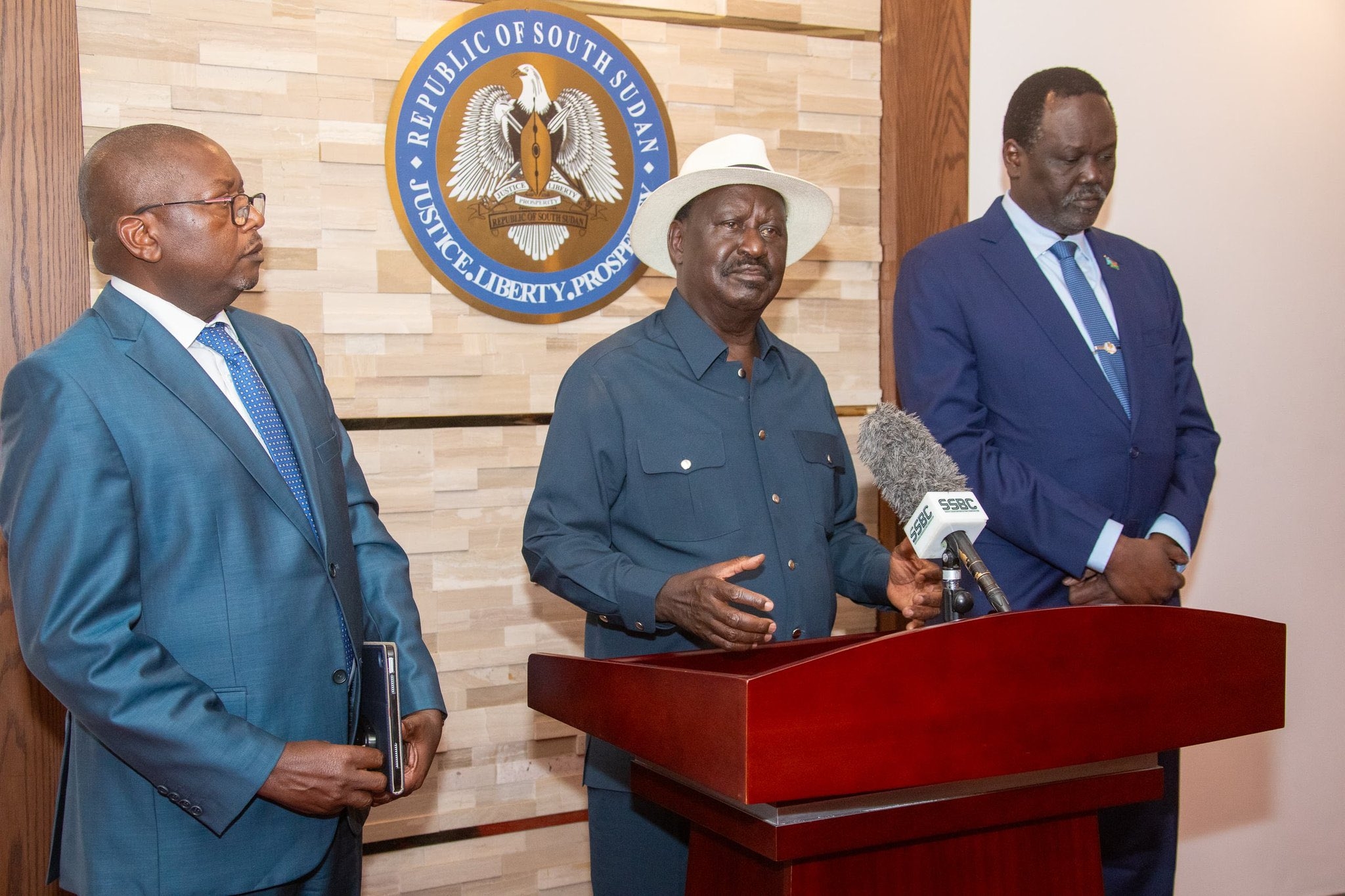 South Sudan denies sending Raila to Museveni