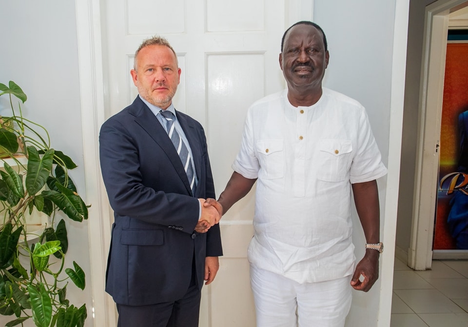 PHOTOS: Raila meets Norwegian envoy to South Sudan