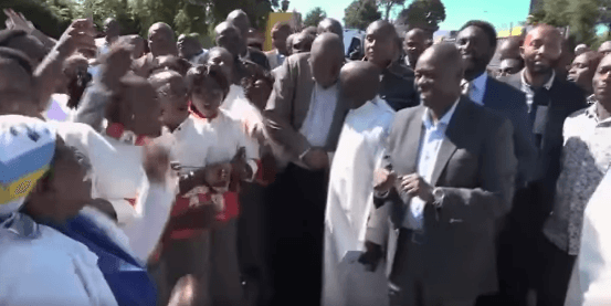 Gachagua welcomed with cheers, dance at Nyandarua church
