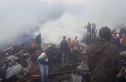 Gikomba traders count losses after fire razes stalls