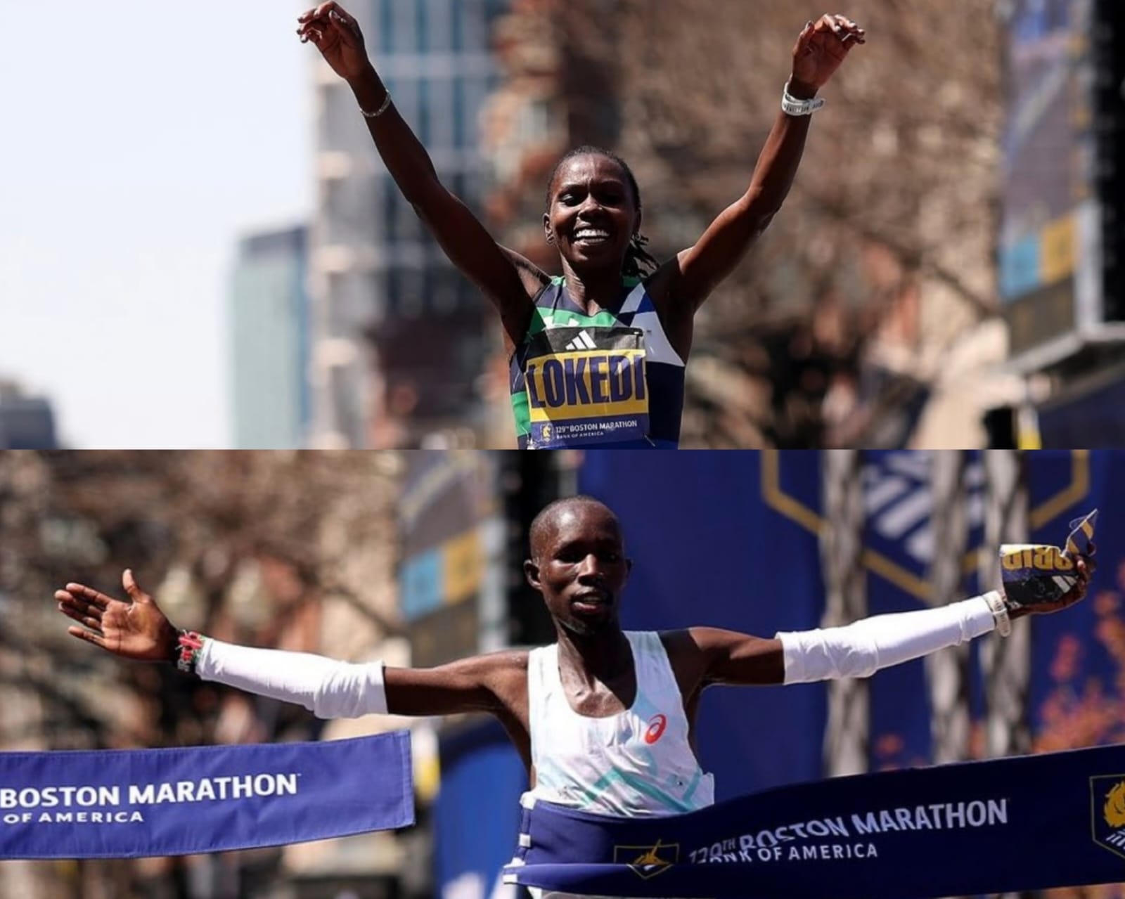 Kenya's Sharon Lokedi and John Korir win Boston Marathon