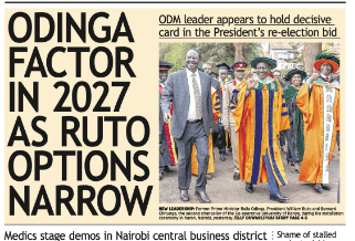News Brief: Raila factor in '27 as Ruto options narrow