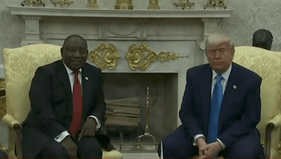 Trump confronts South African president with conspiracy claims