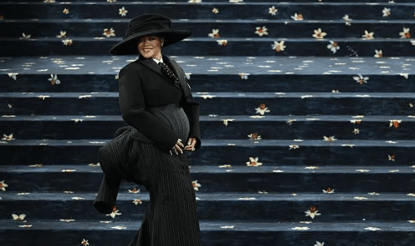 Rihanna reveals she is pregnant with third child at Met Gala