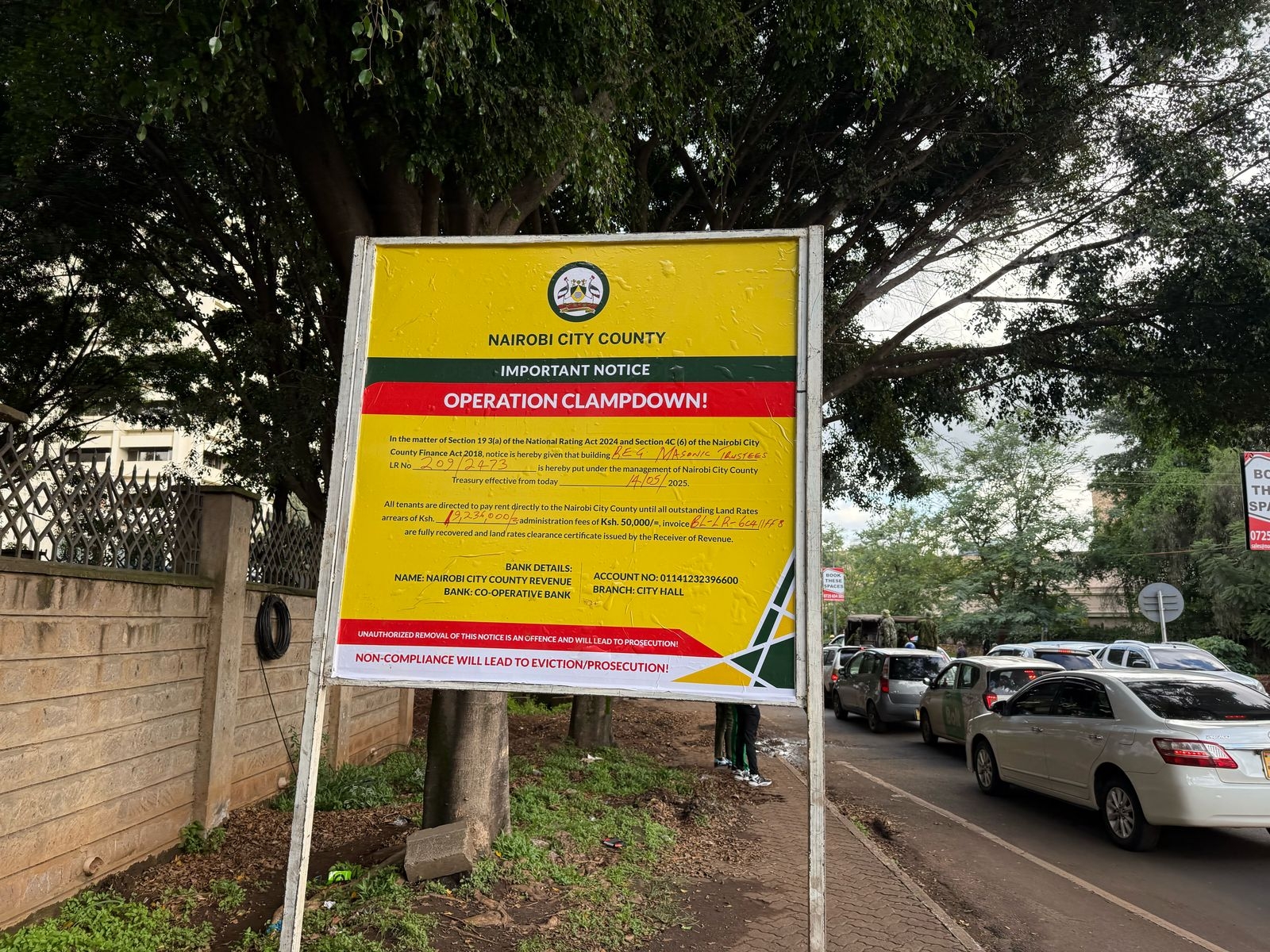 Nairobi shuts down Freemasons’ Hall over Sh19m debt