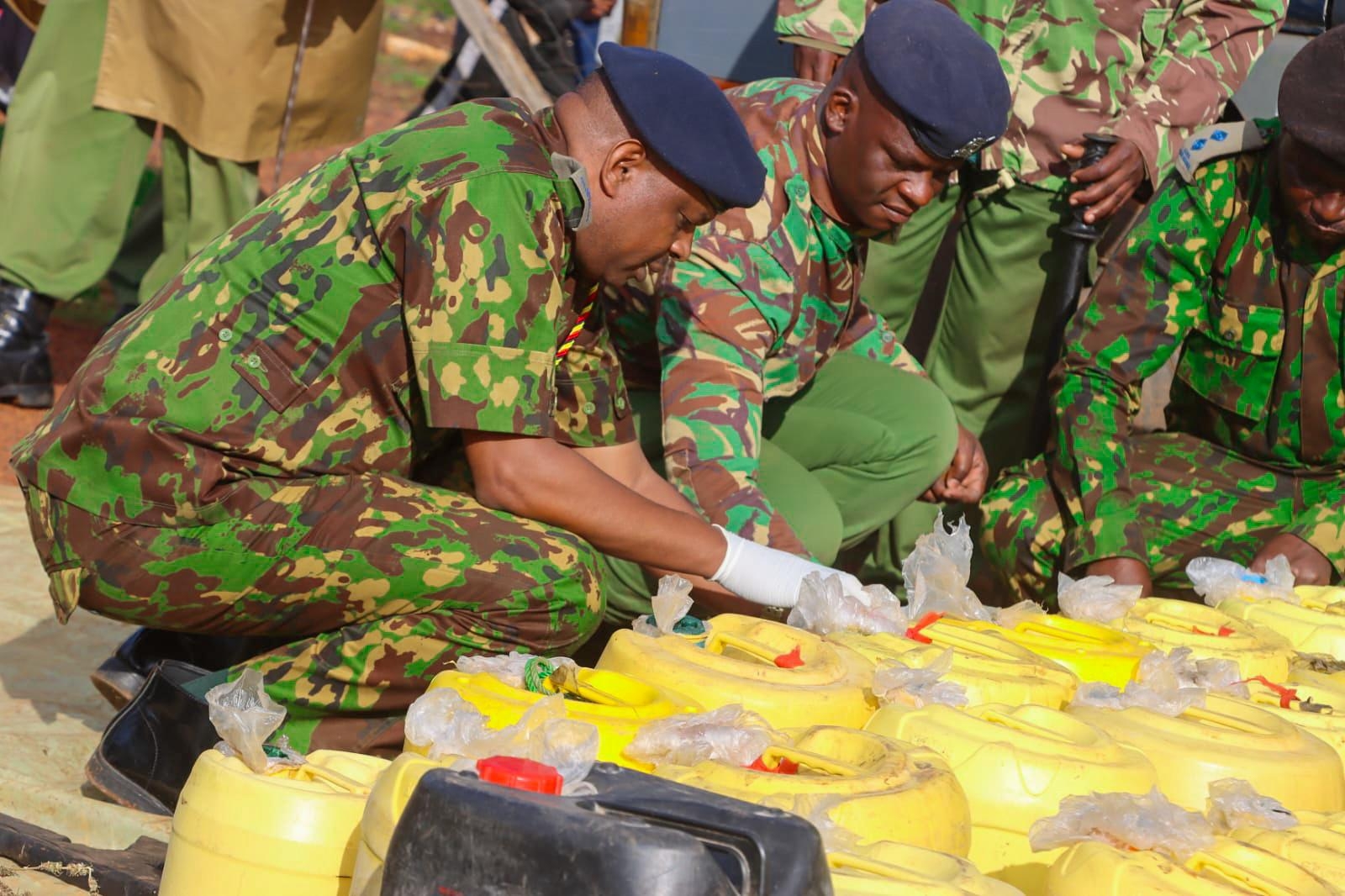 One arrested, 481 litres of chang'aa seized