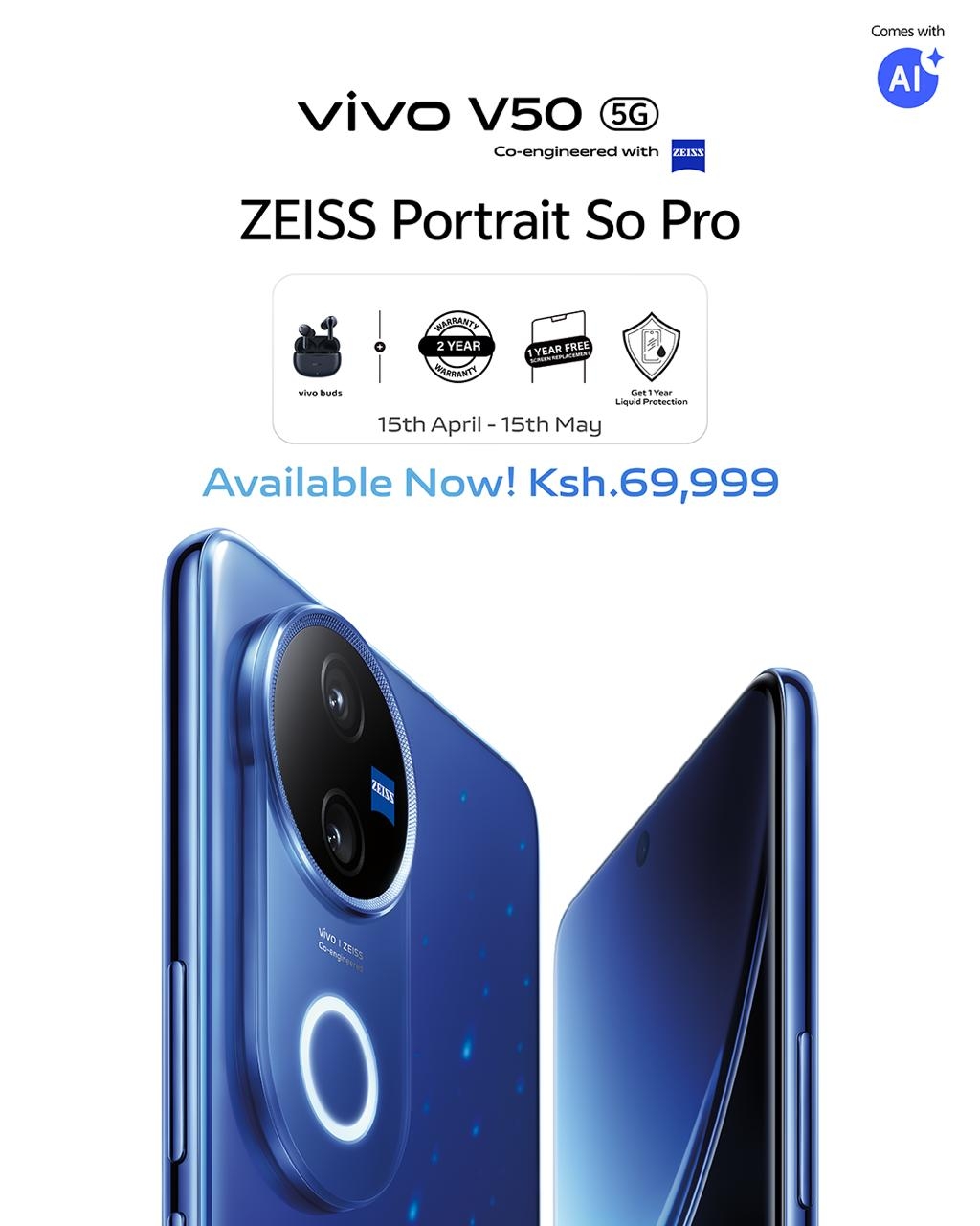 vivo Unveils V50 5G in Kenya: A powerhouse for portraits and performance