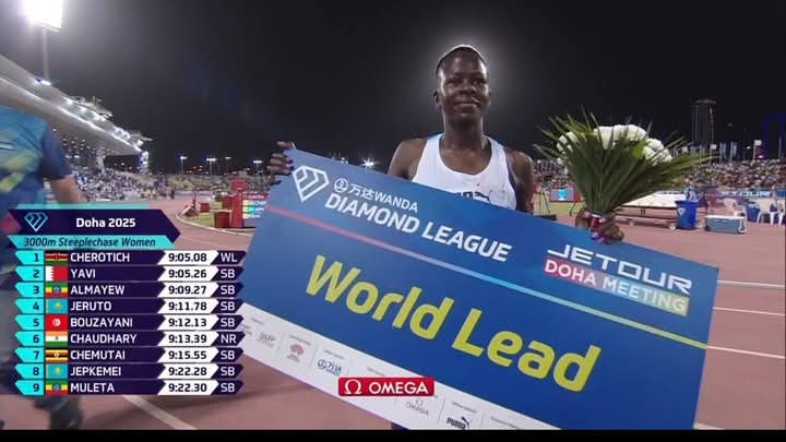 Ruto hails Kenyan athletes after Doha Diamond League wins