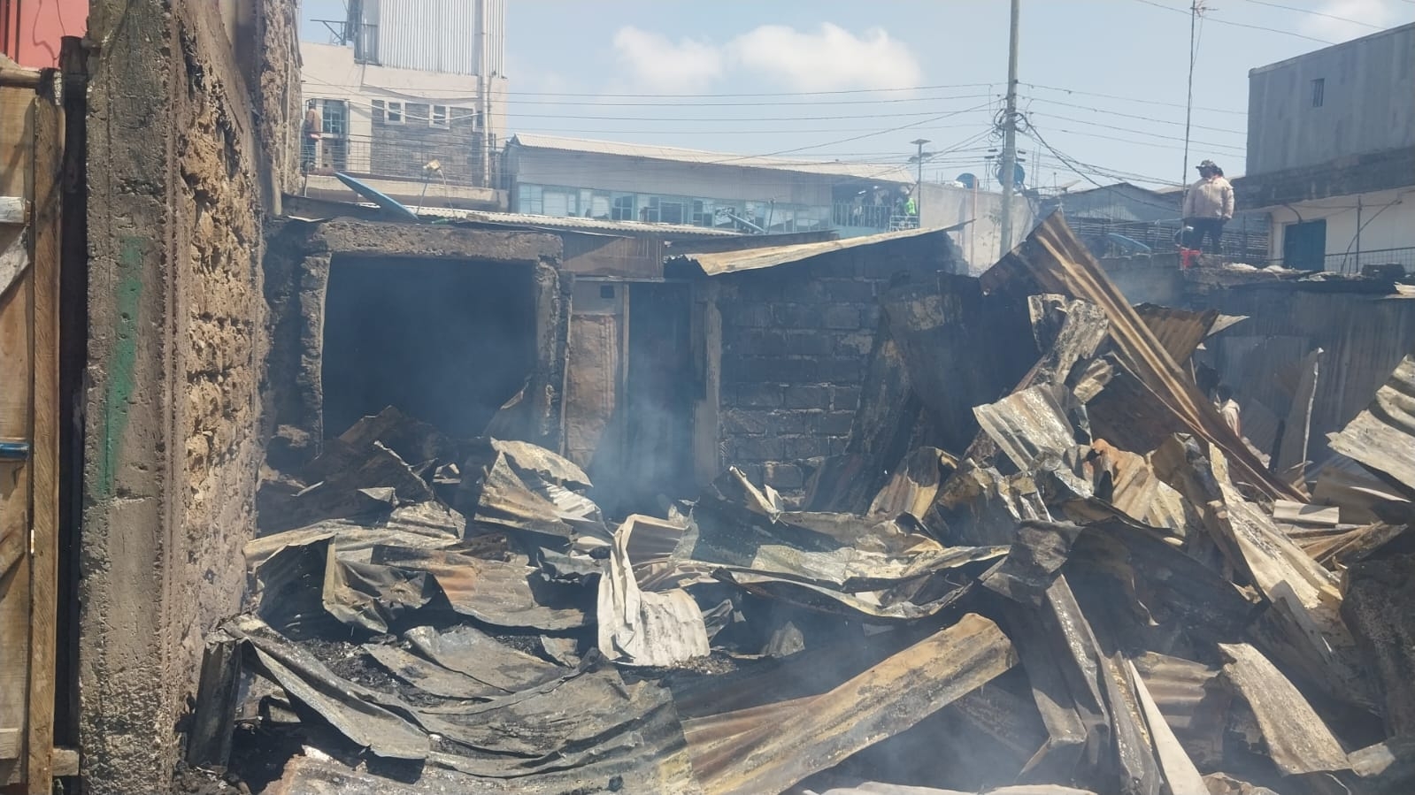 Mlolongo traders count losses after fire razes over 30 commercial units