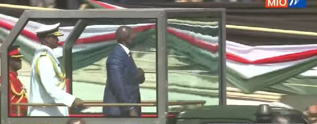 Ruto arrives at Raila Odinga Stadium