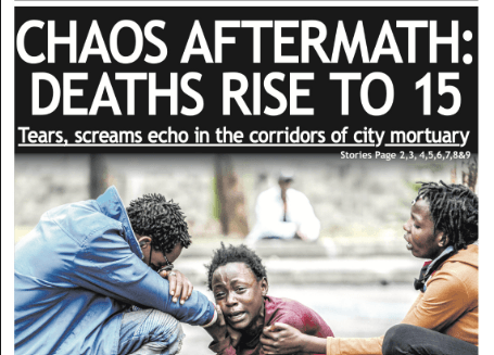 News Brief: Chaos aftermath: Deaths rise to 15