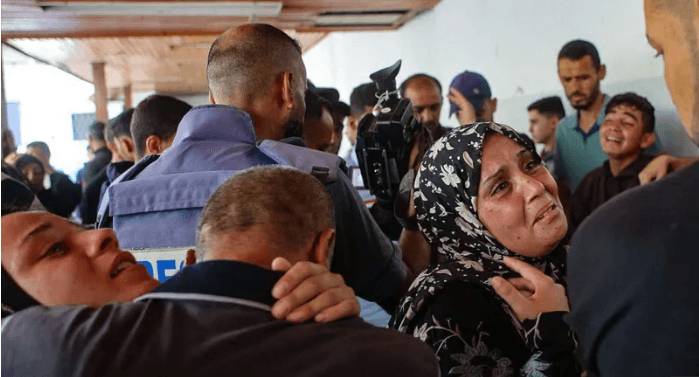 Three journalists among five killed in Israeli strike on Gaza hospital