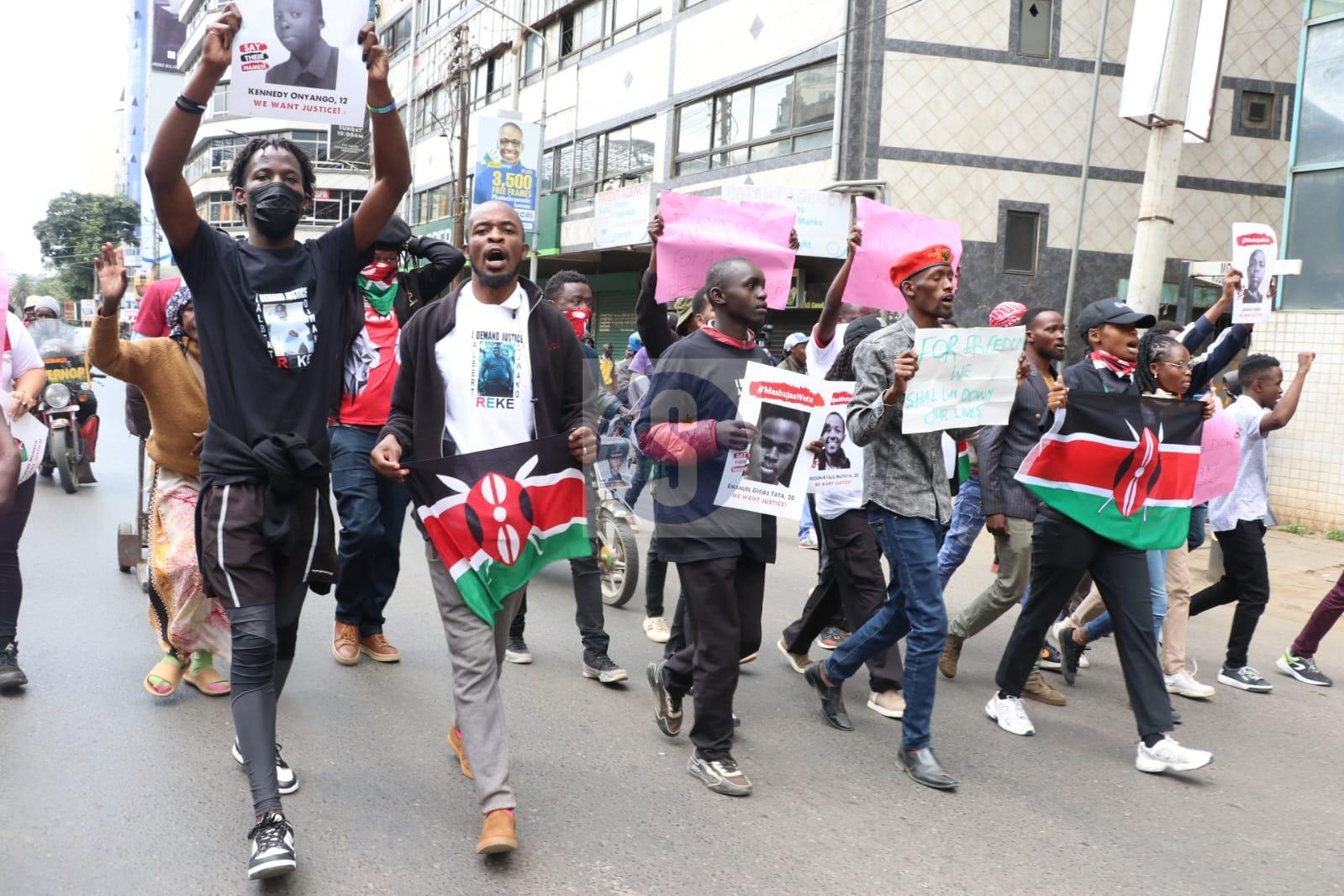 [PHOTOS] Protests over Ojwang murder held in Nairobi CBD