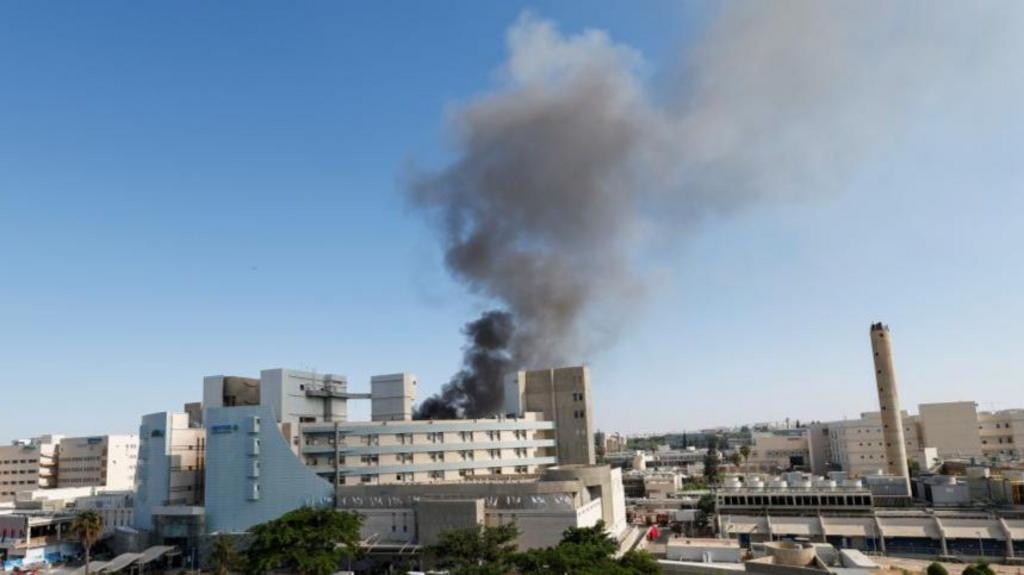 Israeli hospital damaged in wave of Iranian strikes