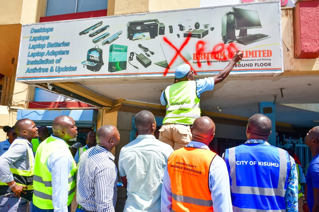 Kisumu launches crackdown on illegal billboards and unlicensed businesses