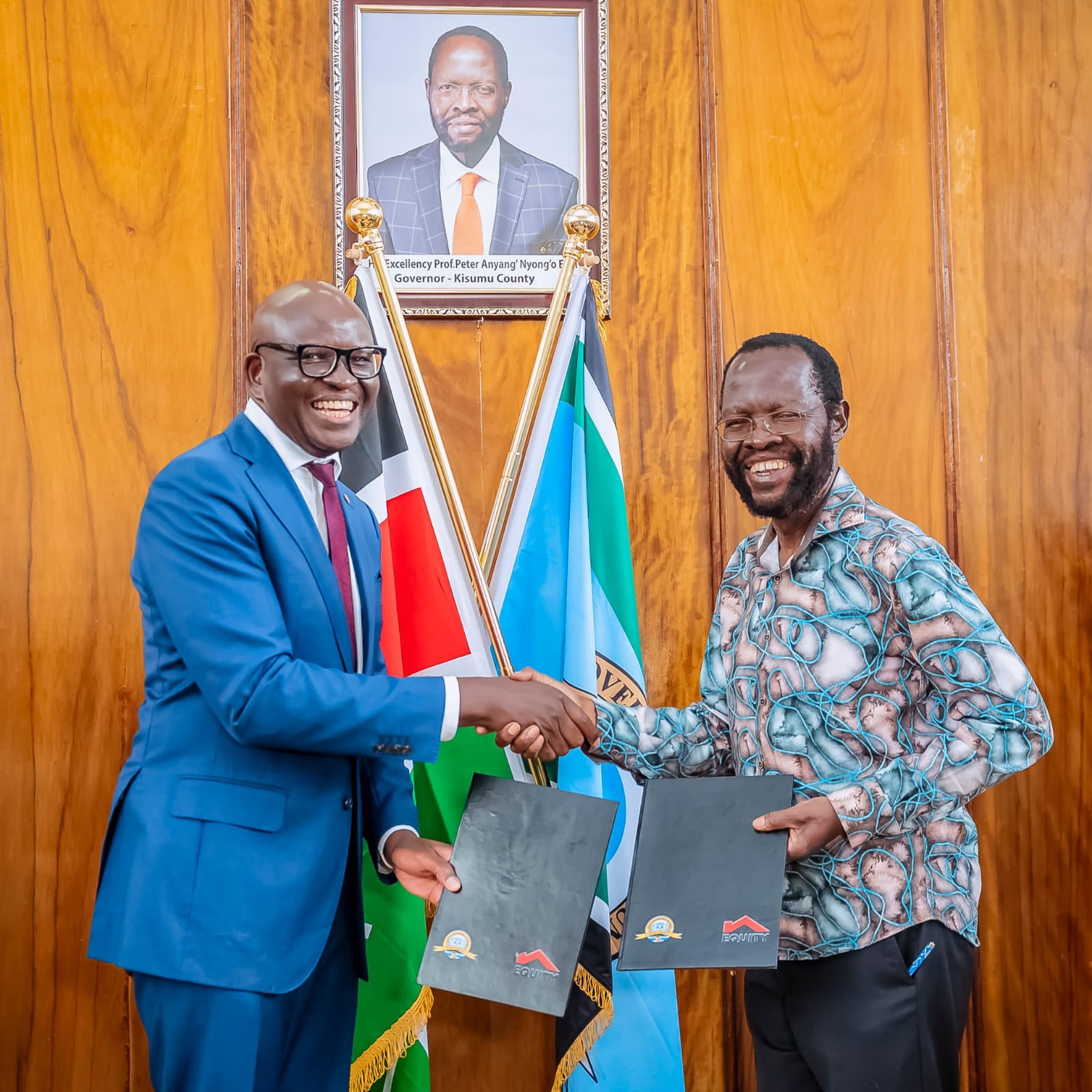 Nyong’o signs deal with Equity Bank to digitise farm input through E-Voucher