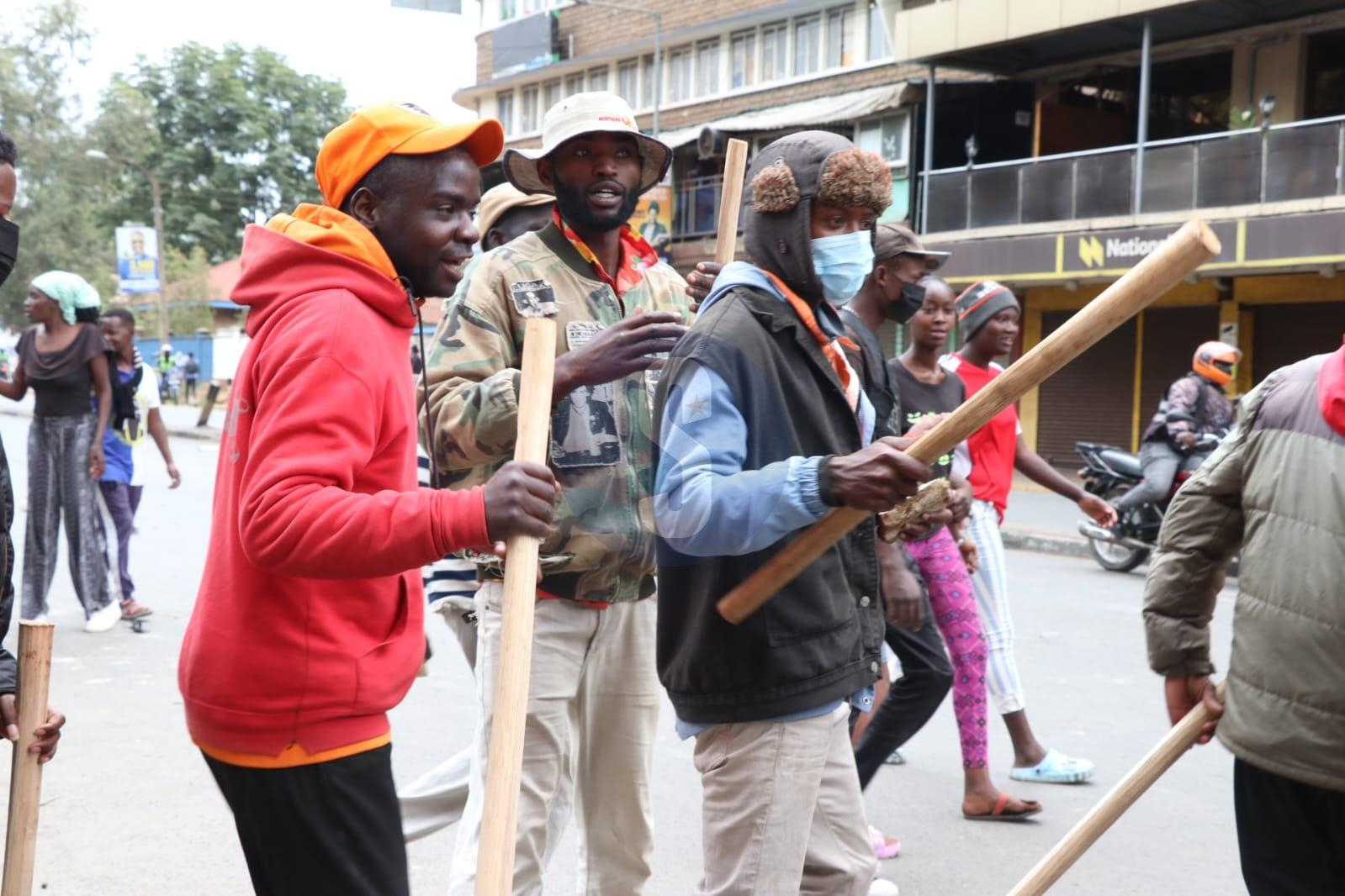 Rungu-wielding men storm CBD, beat up protesters