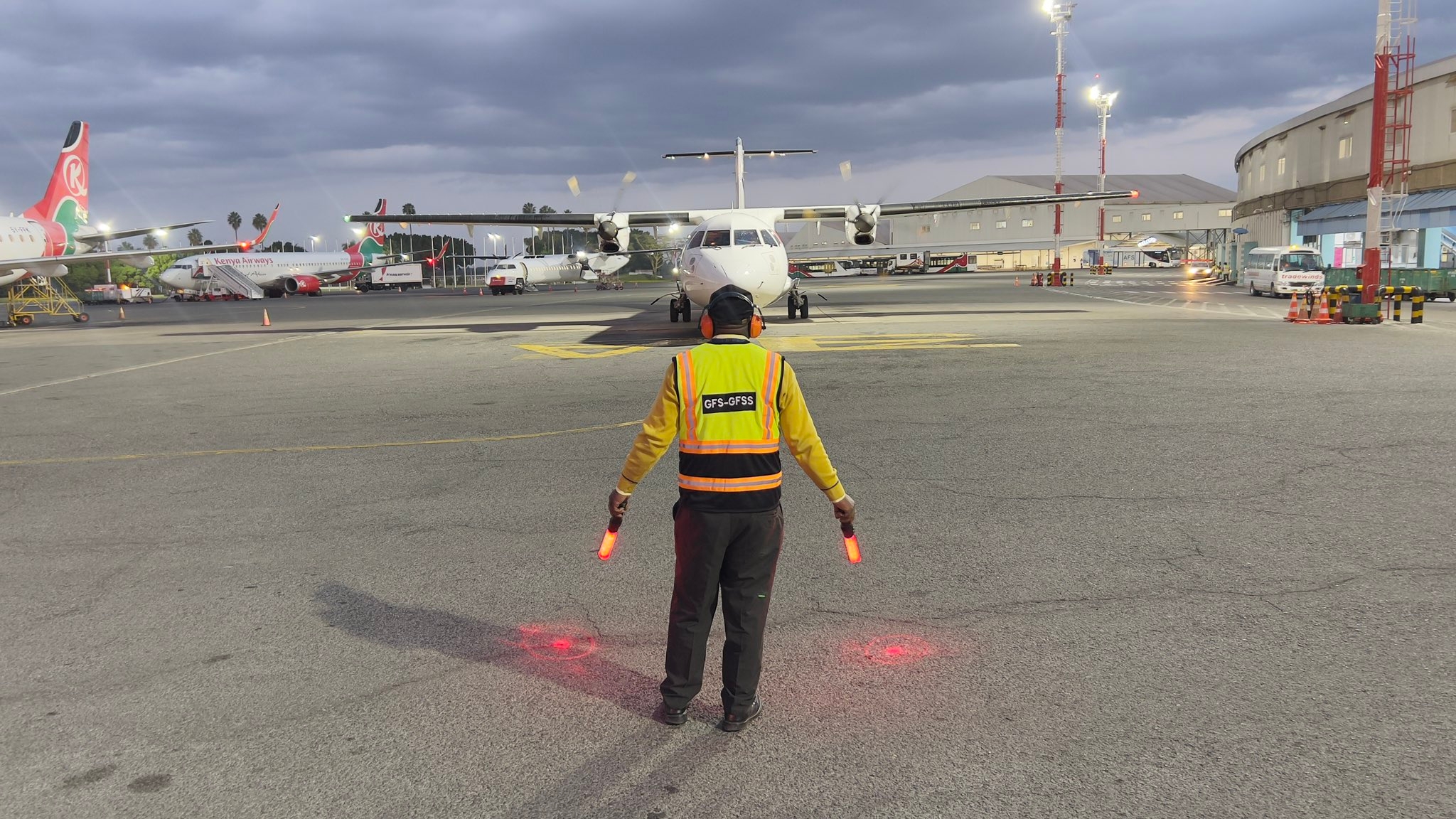 JKIA receives first Flightlink Zanzibar flight with water salute
