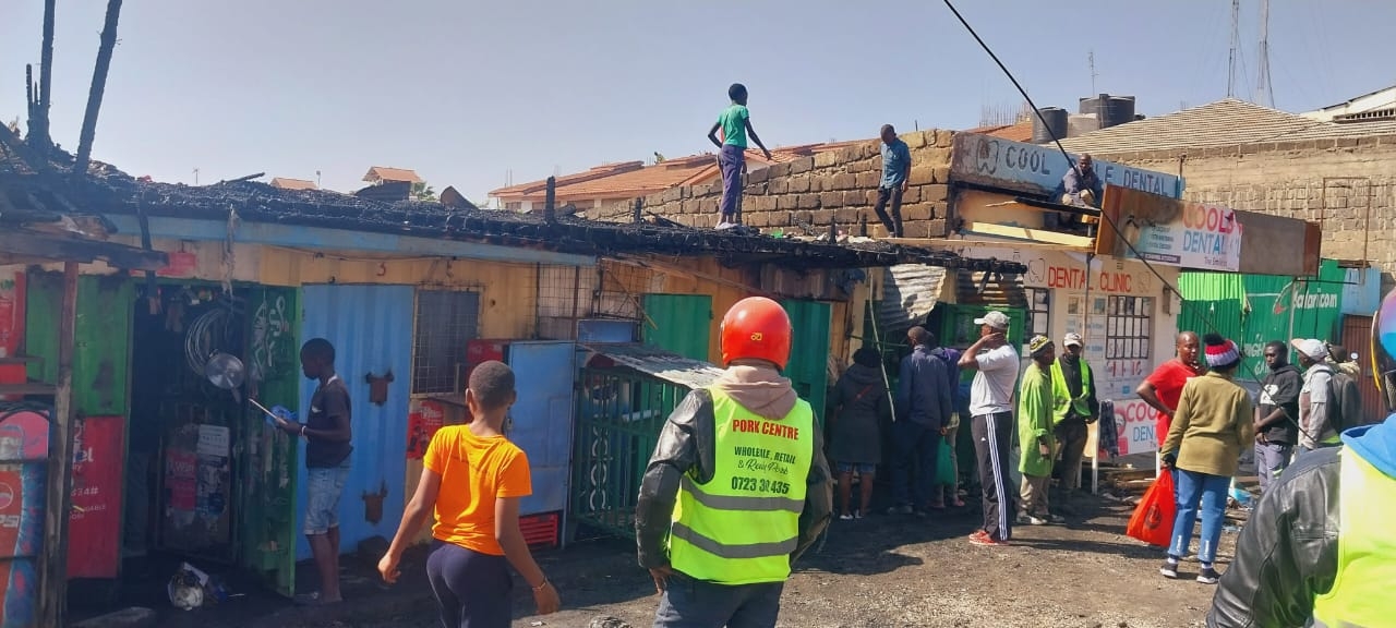Kitengela traders count losses as fire razes properties