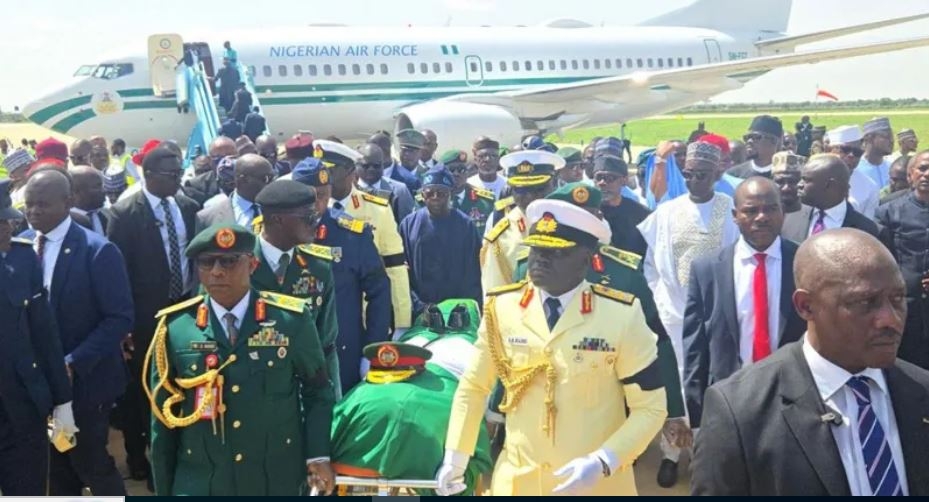 Ex-Nigeria President Buhari's remains land back in the country