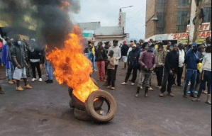 Embu residents light tires, demand Mukunji's release