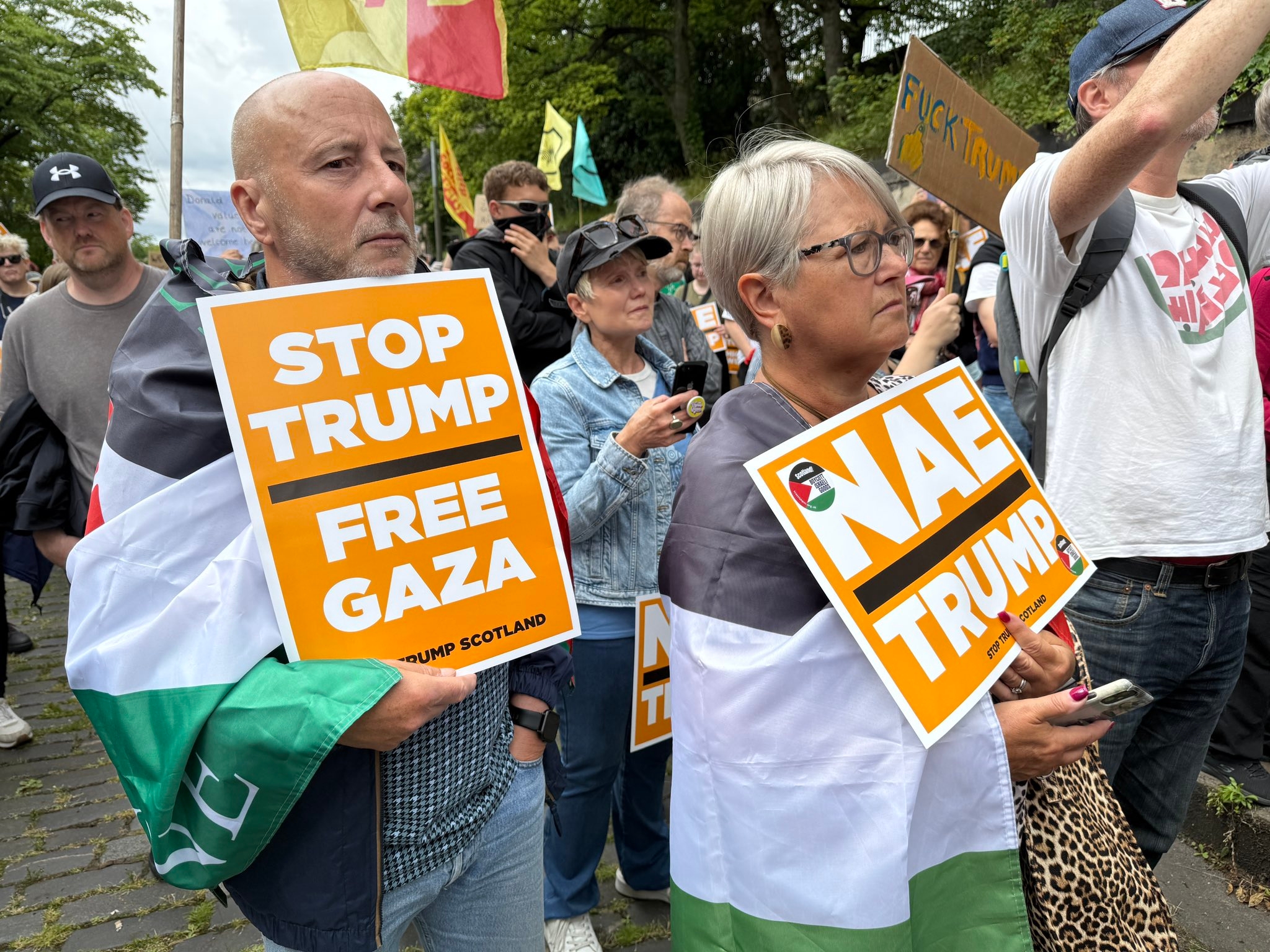 Hundreds protest Trump's visit to Scotland amid heavy security