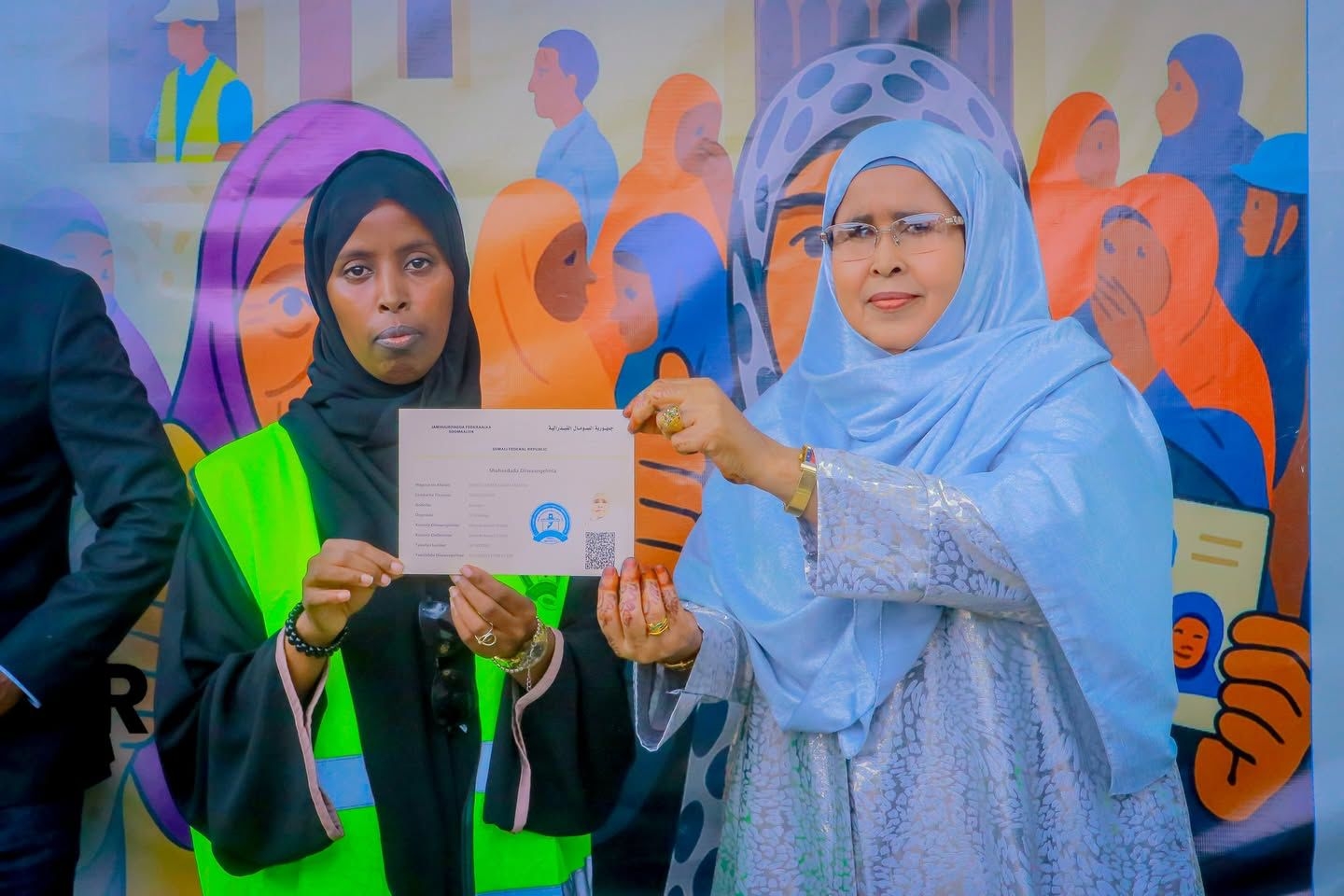 Somalia First Lady Marwo Sahro joins voter registration exercise