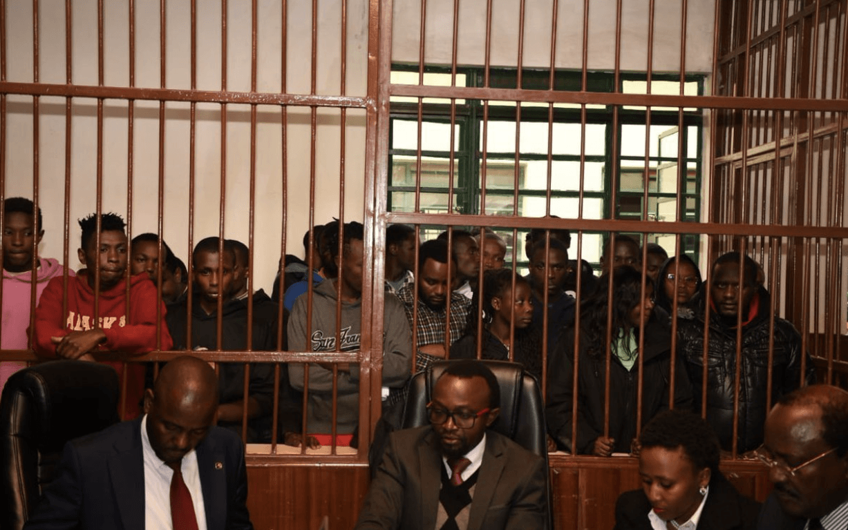 36 charged with terrorism over demo chaos