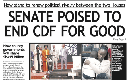 News Brief: Senate poised to end CDF for good