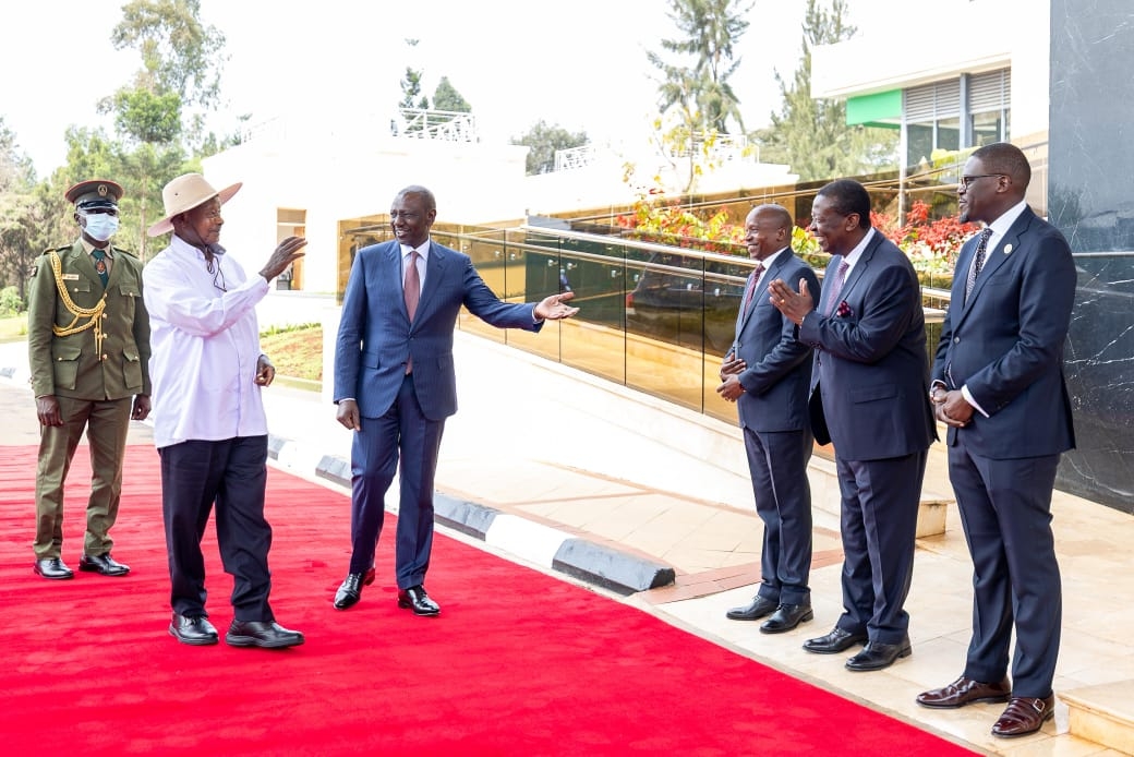 Museveni shuns handshake as he meets leaders