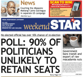 Brief: Poll - 90% of politicians unlikely to retain seats