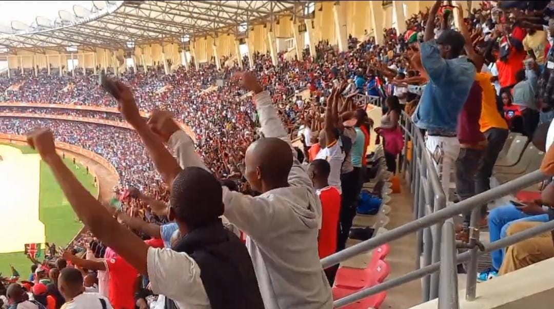 Kasarani erupts as Kenya scores first goal against DRC