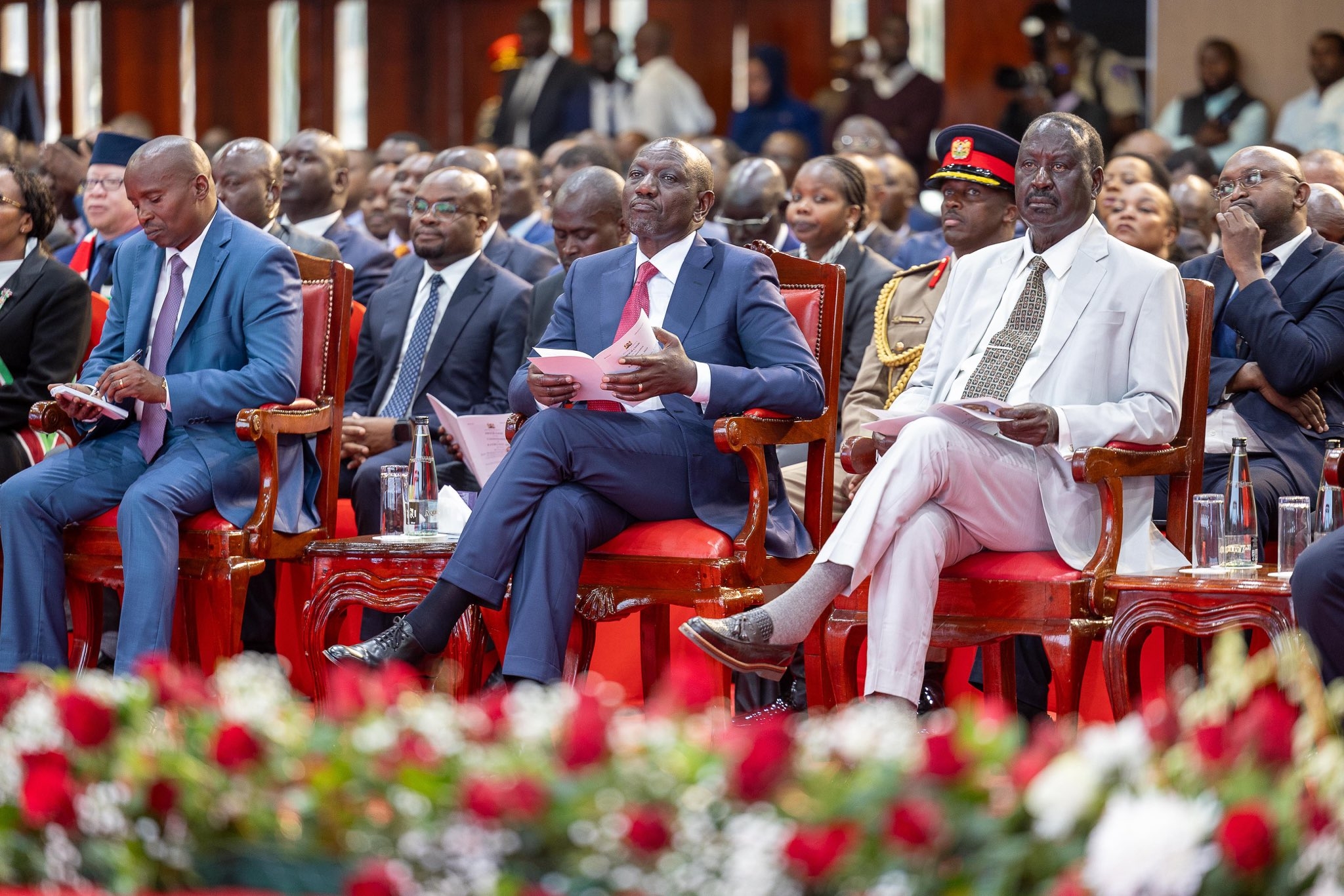 [PHOTOS] Ruto, Raila grace Katiba Day at KICC