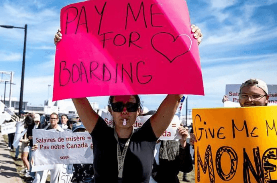 Would you work for no pay? Question behind Air Canada strike