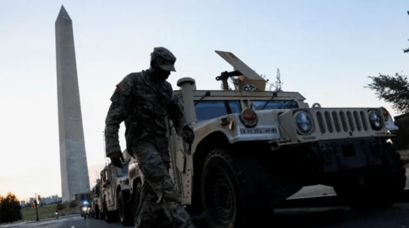 National Guard troops appear in Washington DC