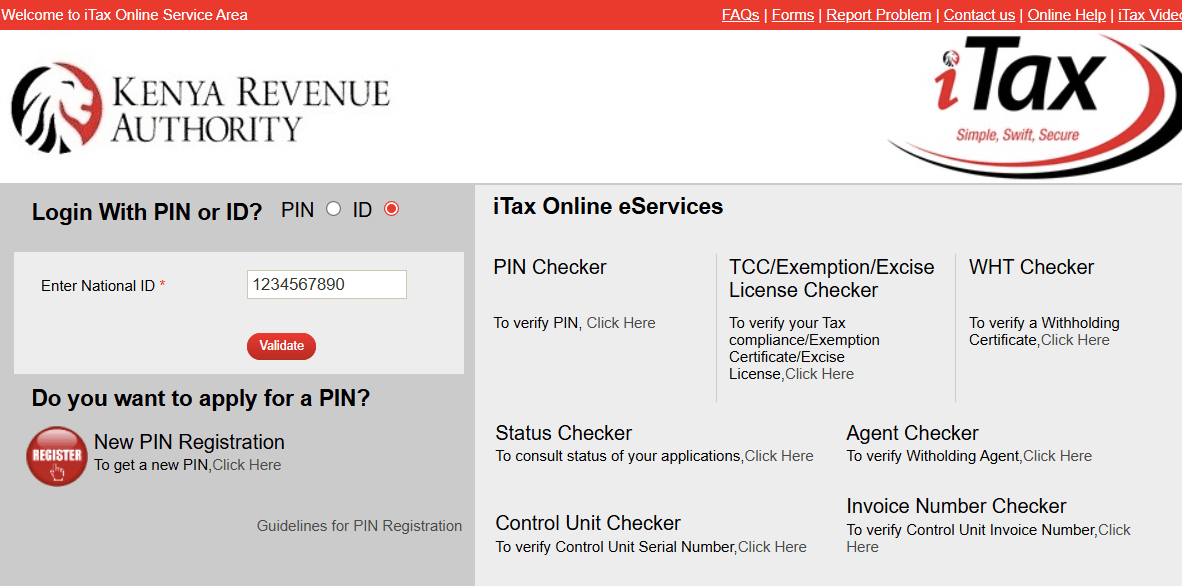 KRA introduces simplified tax filing with ID login