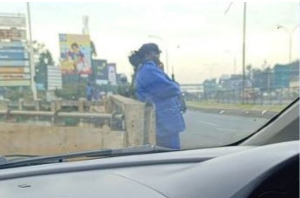 Roadblock at Thika-Kiambu Rd intersection ahead of Stars match