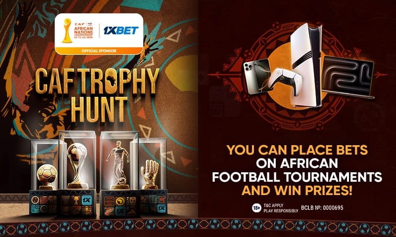 CAF Trophy Hunt: Win Samsung Galaxy, GoPro HERO13, PlayStation 5 Pro, and other prizes in 1xBet promo!