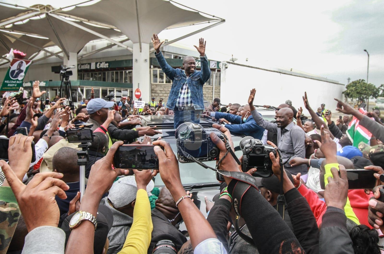 [PHOTOS]: Gachagua surfaces, greets supporters