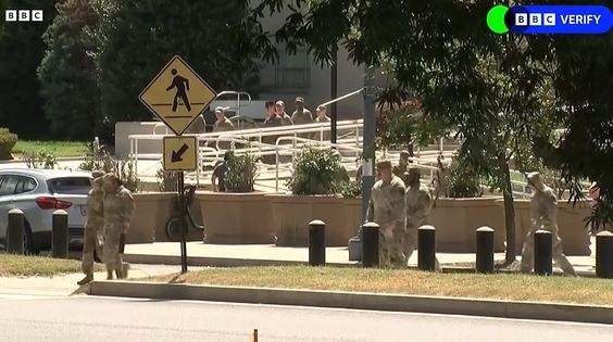 National Guard troops appear in Washington DC as mayor rejects 'authoritarian push'