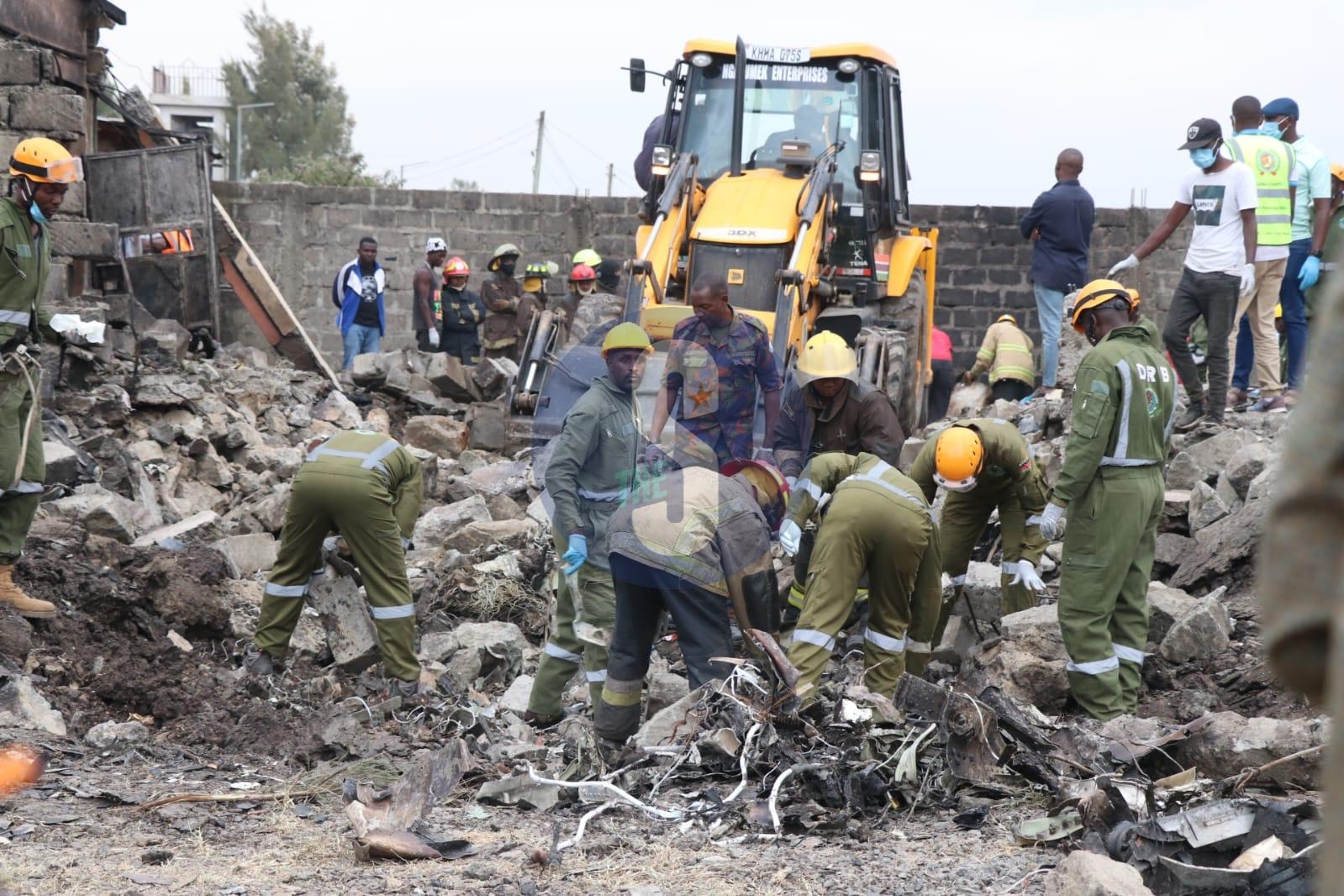 [PHOTOS] Ongoing rescue after aircraft crash in Mwihoko