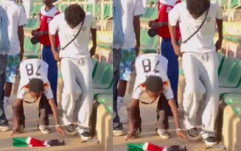 Youth captured desecrating Kenyan flag arrested