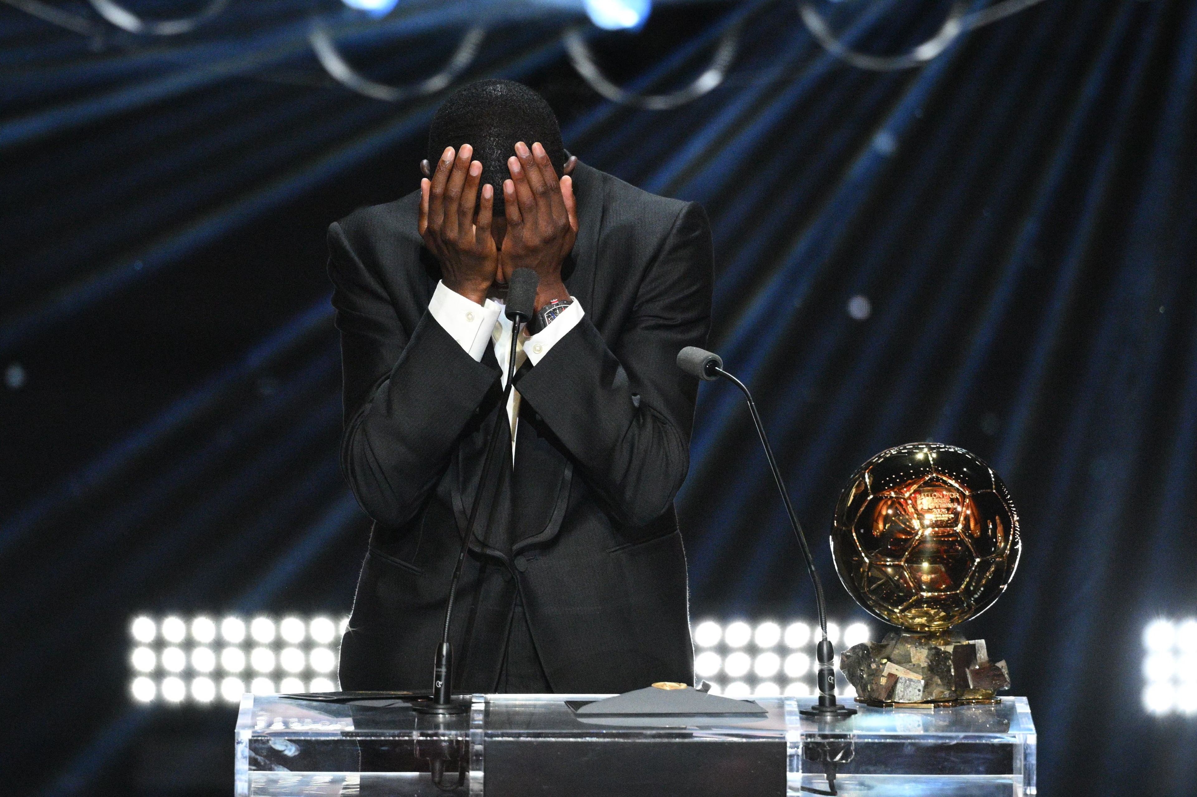 Tearful PSG star Dembele wins first Ballon d'Or