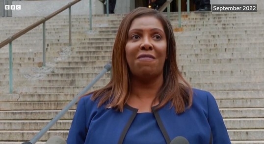 New York Attorney General Letitia James criminally indicted
