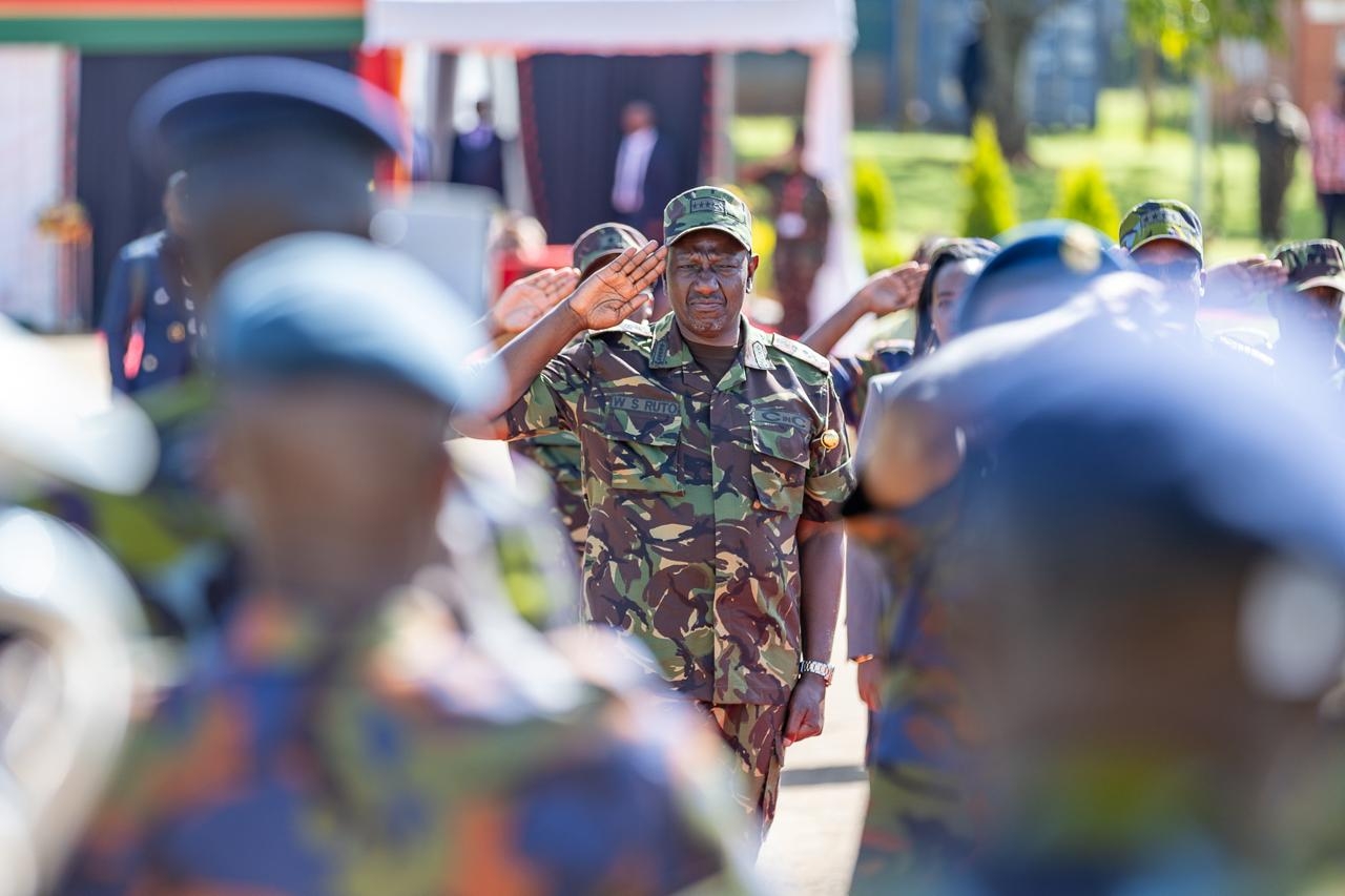 [PHOTOS] Ruto at Moi Barracks for KDF Day fete